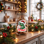 Personalized Cute Cartoon Santa Claus Initial Stickers with Name Gift Decor Christmas Party Gift for Kids Family Friends 3