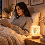 Veilleuse rechargeable personnalisée avec effet diamant, représentant la fleur de naissance, à commande tactile, avec prénom – Décoration de chambre, cadeau d'anniversaire pour enfants et femmes 3