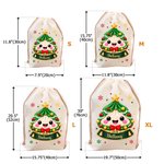 Sacchetto regalo personalizzato con effetto 3D, decorato con un disegno natalizio in stile cartone animato raffigurante un raviolo, con nome e anno: regalo perfetto per la festa di Natale per bambini, familiari e amici 8
