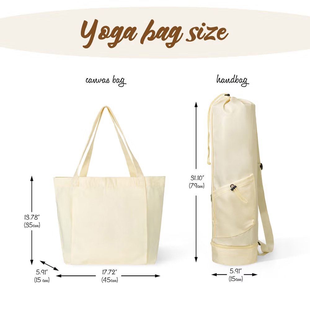Personalized Birth Flower & Cartoon Character Photo Large Capacity Yoga Mat Bag with Name Yoga Exercise Birthday Gift for Pilates Yoga Lovers 9
