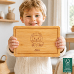 Personalized Eco-Friendly Cheese Board with Engraved Name and Animal Kids Use Birthday Christmas Gift for Kids Friends Family 5