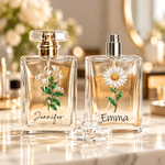 Personalized Birth Flower Refillable Perfume Bottle with Name Anniversary Birthday Wedding Gift for Woman Bride Bridesmaid 6