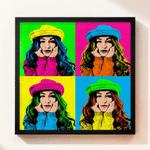 Personalized Pop Art Style Photo Four-Panel Canvas Wall Displays Canvas Set Home Decor Birthday Housewarming Gift for Family Friends 1