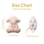 Personalized Cute Sheep Birth Information Hand Warmer Throw Pillow Home Decor Daily Use Birthday Baptism Christmas Gift for Babies Parents Christians 7