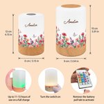Personalised Birth Flower Dimmable Touch LED Night Light with Name and Remote Control Home Decor Birthday Gift for Family Friend Mum 10