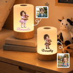 Personalized 3D-Effect Artwork Cartoon Cowboy Child Remote Control LED Night Light with Name Daily Use Birthday Christmas Gift for Kids Children Boys 2
