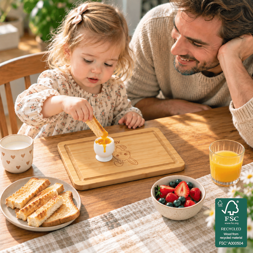 Personalized Eco-Friendly Cheese Board with Engraved Name and Animal Kids Use Birthday Christmas Gift for Kids Friends Family 4