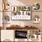 Personalised Friends 8 Photos Collage Canvas Prints with Text Home Wall Decor Christmas Birthday Gift for Best Friends 9