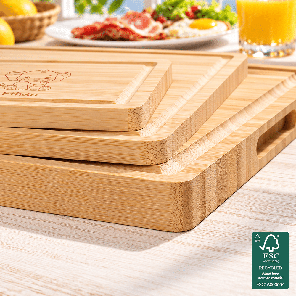 Personalized Eco-Friendly Cheese Board with Engraved Name and Animal Kids Use Birthday Christmas Gift for Kids Friends Family 7