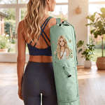 Personalized Birth Flower & Cartoon Character Photo Large Capacity Yoga Mat Bag with Name Yoga Exercise Birthday Gift for Pilates Yoga Lovers 6
