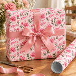Papel de regalo personalizado con la flor del mes de nacimiento y el nombre: regalo para cumpleaños, Navidad y fiestas, ideal para familiares y amigos 1