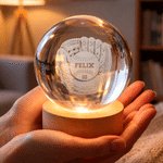 Personalized Soccer Baseball Pattern Soft Glow Crystal Ball LED Night Light with Name and Wooden Base Daily Use Sporting Event Gift for Sports Lovers 5
