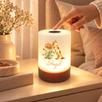 Veilleuse rechargeable personnalisée avec effet diamant, représentant la fleur de naissance, à commande tactile, avec prénom – Décoration de chambre, cadeau d'anniversaire pour enfants et femmes 1