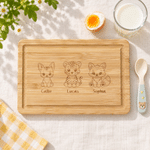 Personalized Eco-Friendly Cheese Board with Engraved Name and Animal Kids Use Birthday Christmas Gift for Kids Friends Family 1