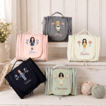 Personalized Crocheted Textured Design Cartoon Photo Birth Flower Crochet Storage Bag with Name Travel Birthday Gift for Crochet Enthusiasts 2