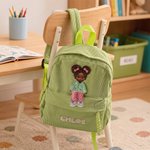 Personalised Embroidery Cartoon Character Interchangeable Outfit Corduroy School Bag with Name Christmas Gift for Girl Student 7