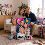 Personlig lerretsbilde graffiti oljemaleri med eget bilde stilig hjemmeinnredning innflyttingsgave bursdagsgave til familie og venner 6