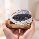 Personalised Angel Wings Paw Print Floral Pet Photo Wooden Plaque with Name and Date Home Decor Memorial Sympathy Gift for Pet Lovers Owners 4