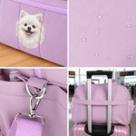 Personalised Oil Painting Art Pet Photo Multi-Compartment Large Travel Bag with Name Pet Boarding Christmas Gift for Pet Owner 9