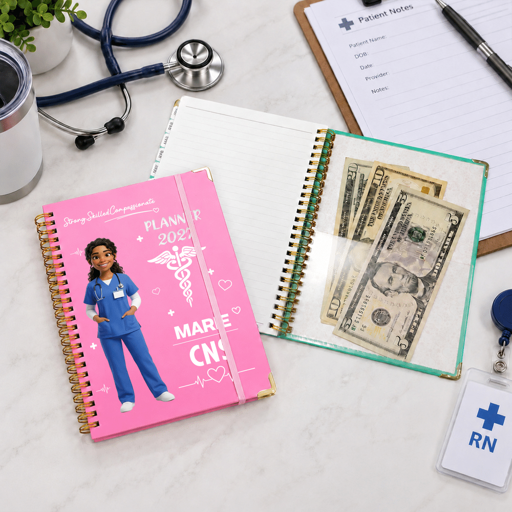 Personalized 3D-Effect Artwork Cartoon Medical Staff 2027 Planner A5 Notebook with Name and Occupation Daily Use Birthday Gift for Medical Staff 3