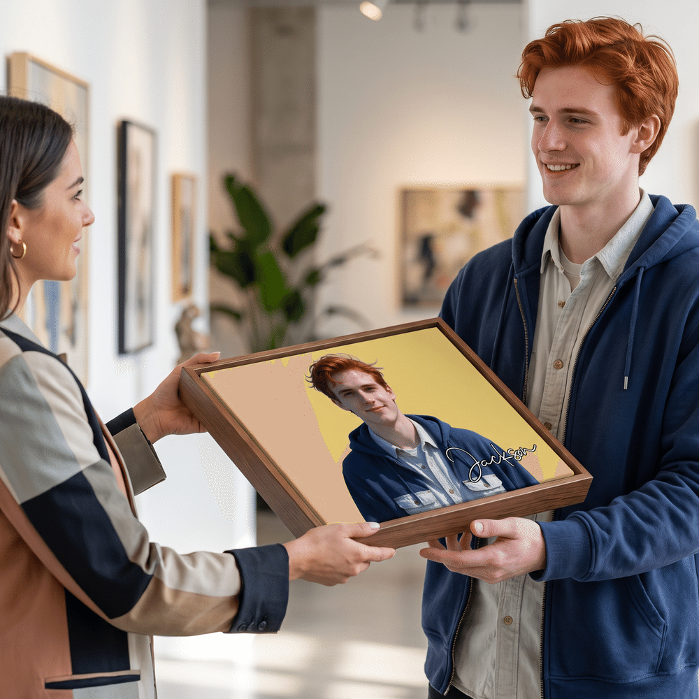 Tablesaux photo minimalistes personnalisés avec prénom – Décoration d'intérieur, cadeau de pendaison de crémaillère, d'anniversaire ou d'anniversaire de mariage pour la famille et les amis 5