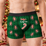 Individuell gestaltete Boxershorts mit Weihnachtsmotiv und Gesichtsfoto – atmungsaktives Set für den täglichen Gebrauch – Weihnachtsgeschenk für Paare 5