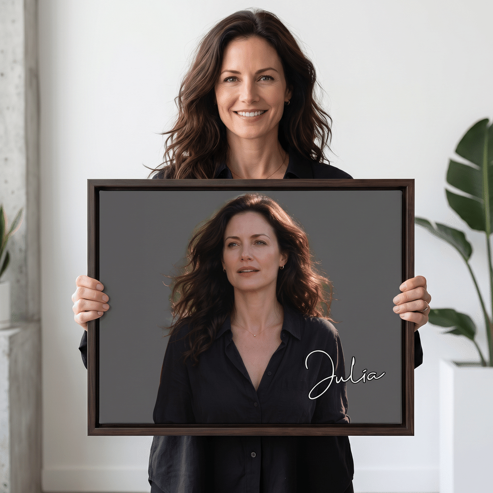 Tablesaux photo minimalistes personnalisés avec prénom – Décoration d'intérieur, cadeau de pendaison de crémaillère, d'anniversaire ou d'anniversaire de mariage pour la famille et les amis 3