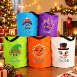 Personalised Christmas Elf Reindeer Gingerbread Man LED Light Sweets Bucket with Name Christmas Party Gift for Kids 1