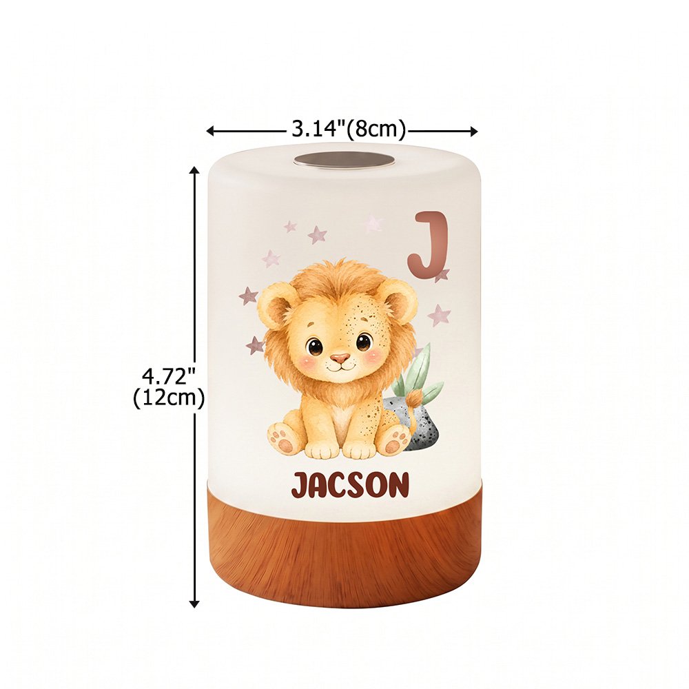 Personalized Fox Duck Cute Animal Dimmable Touch LED Night Light with Name and Remote Control Home Decor Birthday Gift for Kids 7