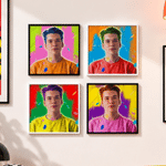 Personalized Pop Art Style Photo Four-Panel Canvas Wall Displays Canvas Set Home Decor Birthday Housewarming Gift for Family Friends 4