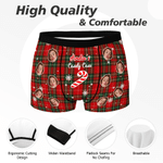 Individuell gestaltete Boxershorts mit Weihnachtsmotiv und Gesichtsfoto – atmungsaktives Set für den täglichen Gebrauch – Weihnachtsgeschenk für Paare 7