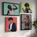 Tablesaux photo minimalistes personnalisés avec prénom – Décoration d'intérieur, cadeau de pendaison de crémaillère, d'anniversaire ou d'anniversaire de mariage pour la famille et les amis 4