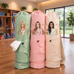 Personalized Birth Flower & Cartoon Character Photo Large Capacity Yoga Mat Bag with Name Yoga Exercise Birthday Gift for Pilates Yoga Lovers 4