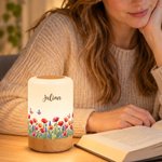 Personalised Birth Flower Dimmable Touch LED Night Light with Name and Remote Control Home Decor Birthday Gift for Family Friend Mum 5