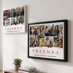 Personalised Friends 8 Photos Collage Canvas Prints with Text Home Wall Decor Christmas Birthday Gift for Best Friends 4
