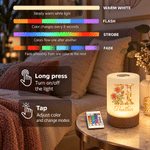 Veilleuse rechargeable personnalisée avec effet diamant, représentant la fleur de naissance, à commande tactile, avec prénom – Décoration de chambre, cadeau d'anniversaire pour enfants et femmes 8