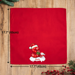 Personalized Snowman & Christmas Initial Cotton Red Christmas Napkin with Name Table Decor Christmas Gift for Family Friends 9