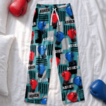 Personalized Multicolor Boxing Gloves Pattern Soft Pajama Pants with Name Daily Wear Christmas Gift for Family Friends Boxing Enthusiasts 3