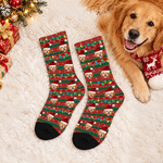 Personalised Funny 1-4 Face Photos Soft Mid-Calf Socks Daily Use Christmas Gift for Family Friend 4