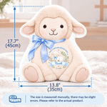Personalized Bible Lamb Bow Soft Plush Pillow with Name Year and Date Christening Baby Shower Birthday Gift for New Babies New Parents 8