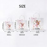 Personalized Cartoon Cowboy Cowgirl Photo Clear Gift Bag with Name and Ribbon Birthday Christmas Gift for Boys Girls 7