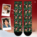 Personalised Funny 1-4 Face Photos Soft Mid-Calf Socks Daily Use Christmas Gift for Family Friend 1