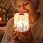 Personalised Birth Flower Dimmable Touch LED Night Light with Name and Remote Control Home Decor Birthday Gift for New Mum 5