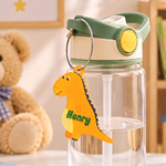 Personalized Multicolour Cartoon Dinosaur Acrylic Keychain with Name and Wire Rope Christmas Birthday Gift for Kids Dinosaur Enthusiasts 6
