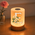 Luz nocturna recargable personalizada con flor de nacimiento, control táctil y regulador de intensidad, con nombre; decoración para el dormitorio; regalo de cumpleaños para niños y la familia 4