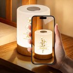Personalised Gold-Edged Birth Flower Dimmable Touch LED Night Light with Name and Adjustable Colors Birthday Christmas Gift for Woman New Mum 7