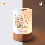 Luz nocturna recargable personalizada con flor de nacimiento, control táctil y regulador de intensidad, con nombre; decoración para el dormitorio; regalo de cumpleaños para niños y la familia 9