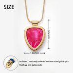 Collar con colgante personalizado y soporte desmontable para púas de guitarra, con texto en la parte posterior con el nombre. Regalo de cumpleaños con 1 púa de guitarra para guitarristas y amantes de la música 10