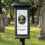 Personlig gravlykta med solceller för alla helgons dag minneslampa med eget foto och namn en vacker hyllning på kyrkogården 1