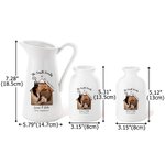 Personalisierte Keramikvase mit „Warm Cabin“-Motiv und Familienfoto, mit Familiennamen, Überschrift und Text – Wohnaccessoire und Einweihungsgeschenk für Familie und Freunde 7